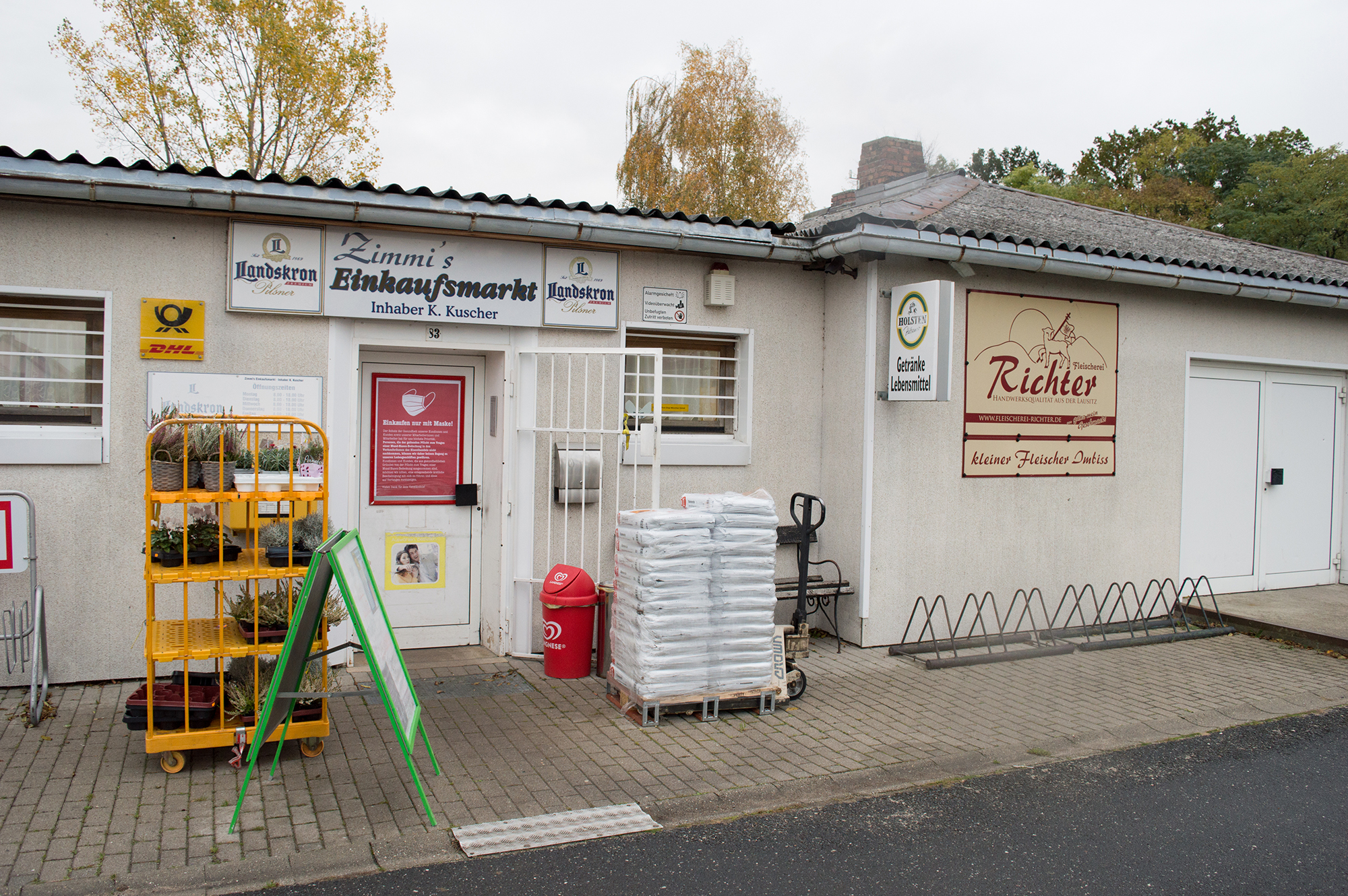 Ansicht der Filiale der Fleischerei Richter in Zodel